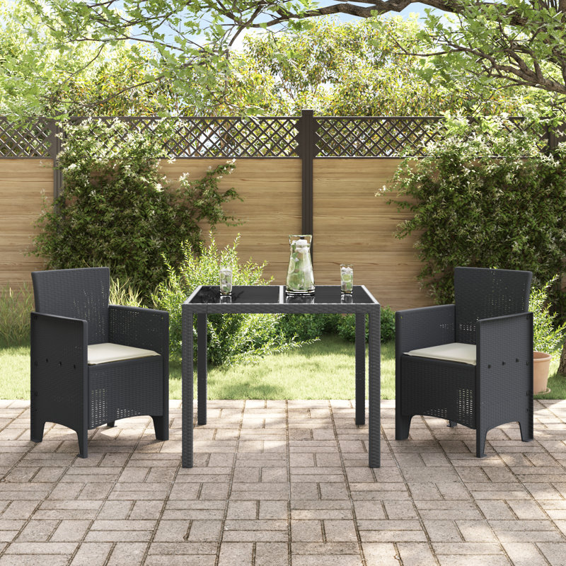 Chaise de jardin vidaXL 2 pièces anthracite 20,87 po x 19,29 po x 33,46 po, Anthracite, Blanc