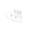 Allyson 3 Tier Silver Grey Metal Countertop Cupcake Display Stand / Modern Organizer Rack