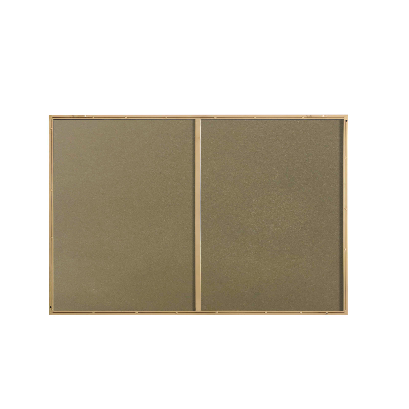 Sabine Metal Rectangle Wall Mirror, 42" x 28", Brass