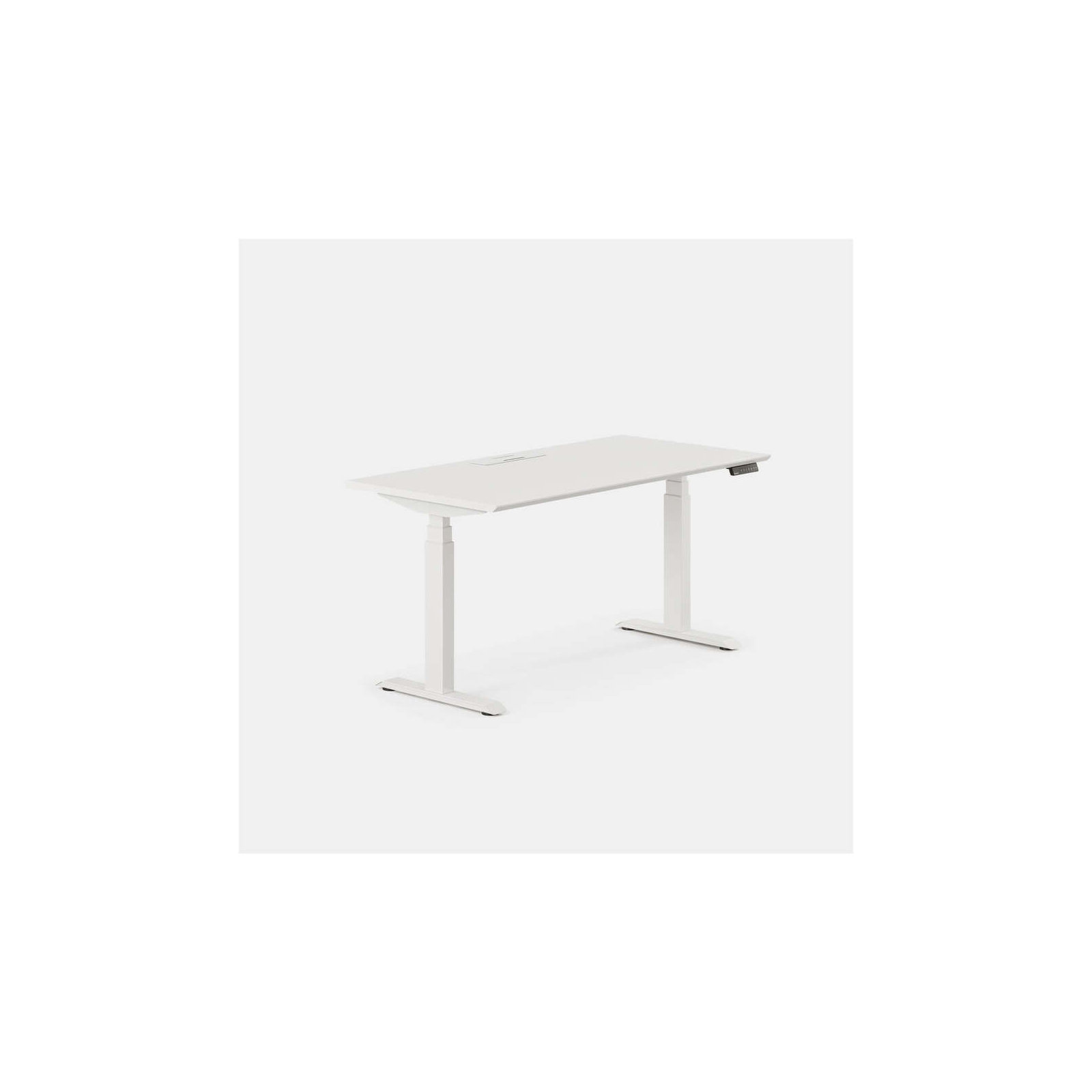 Standing Desk, 52" H x 60" W x 30" D, White, White