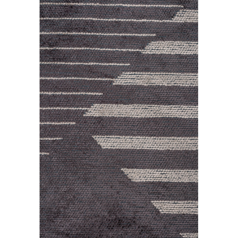 Rapture Gray/Beige/Dark Brown Geometric Luxury Area Rug, Rectangle 7'10" x 11'2"