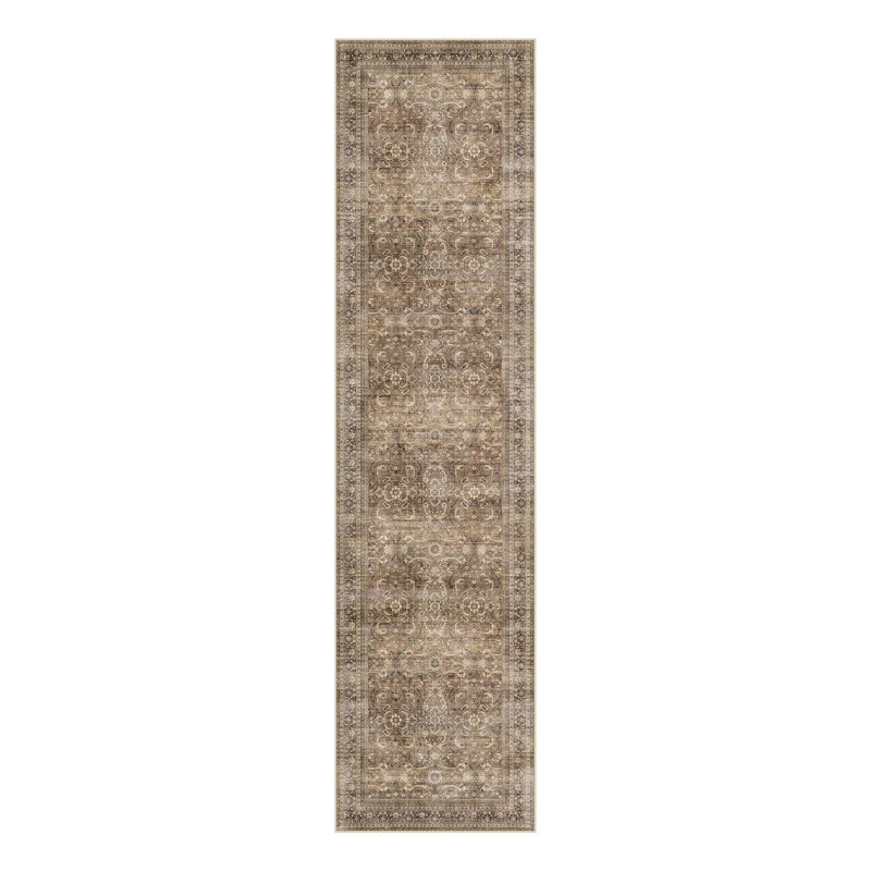 Luxury Machine Washable Vintage Area Rug with Non-Slip Backing, Runner 2' x 8'