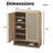 Rattan Shoe Cabinet With Doors, 6-Tier Shoe Storage Cabinet With Adjustable Shelves,Wooden Shoes Rack Shoe Storage Organizer For Entryway, Hallway, Closet, Living Room,Oak,31.5''W X 13.8''D X 41''H.-1955027743