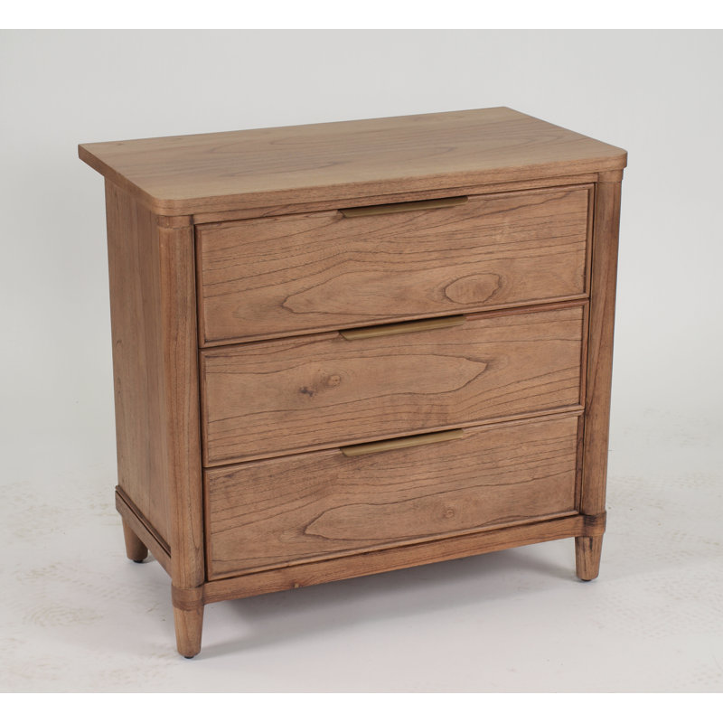 Clair 3 - Drawer Solid Wood Dresser, Aged Barrel