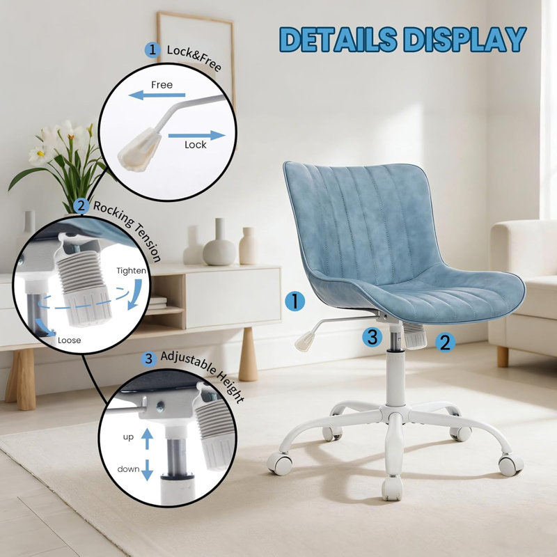 Upholstered Lounge Chair, Blue