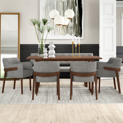 Mukai Solid Wood Top Sled Dining Set