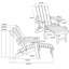 Méridienne de jardin pliable de style ferme Adirondack avec dossier réglable pour le jardin extérieur et le balcon, 2 pièces-130036497-130036500