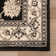 Clervil 100% Polypropylene Traditional Vine Floral Black Indoor Area Rug