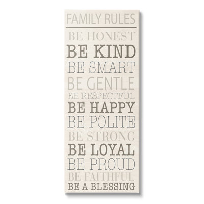 Impression sur toile Uplifting Family Rules par Sundance Group
