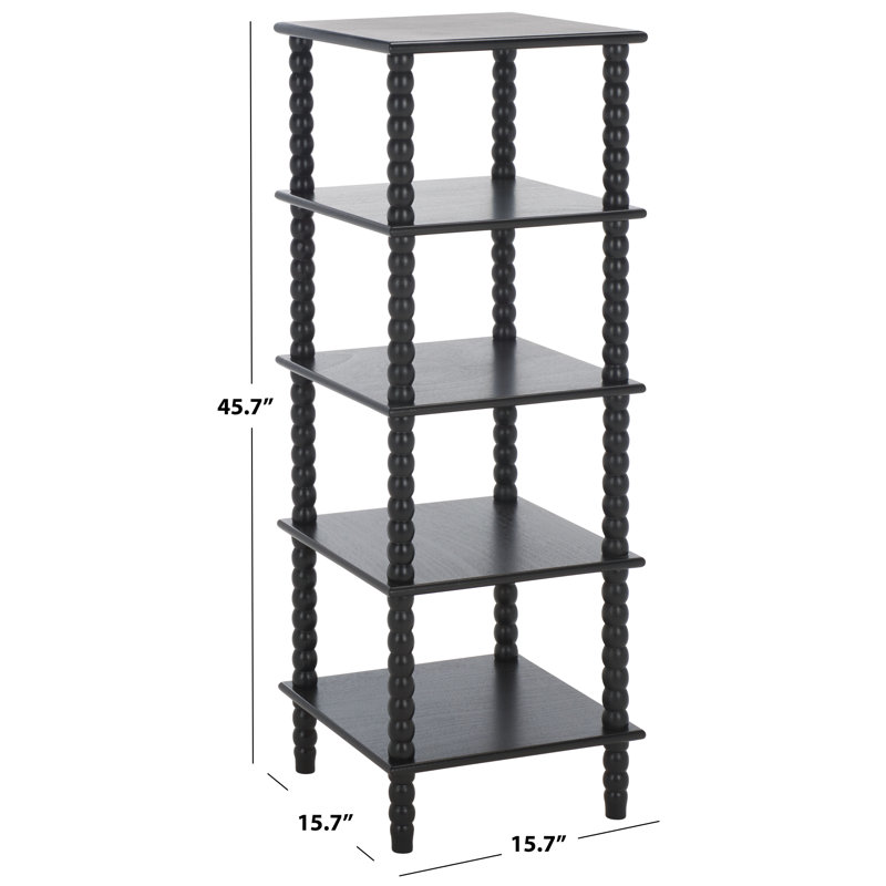 Dilyn 5 Tier Shelving Unit, Matte Black
