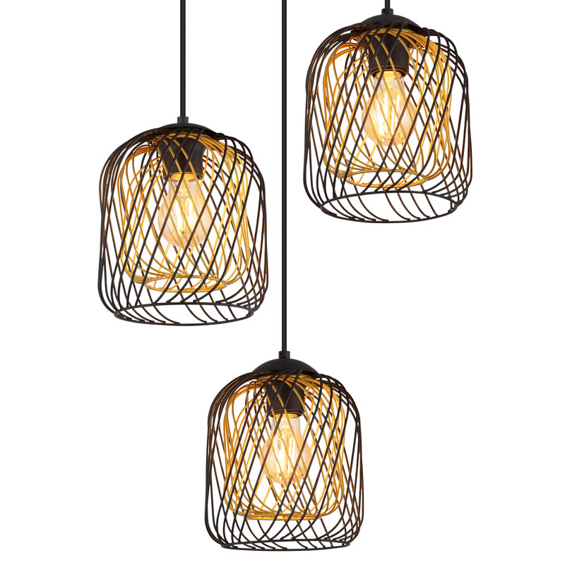 Annaliece 3 - Light Geometric Pendant, Matte Black