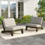 Ensemble de conversation d'extérieur 2 pièces avec coussins pour patio ou jardin Polett-647634057-646248082