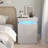 Elsun Nightstand with Wireless Charging Station, LED Light and 3 Drawers-92543922