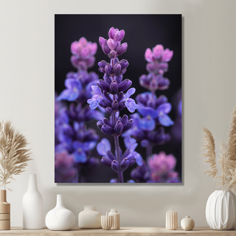 Art mural lilas mauve, lilas et jardin, Toile tendue, H 20 po x l 12 po