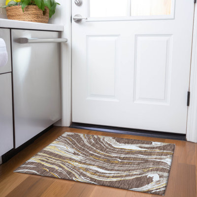 Premium Machine Washable Cortes AMF1037 Swirls Rug
