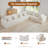 168.6’’ Oversized L-Shape Sectional Sofa, Modular Compressed Cloud Couch with Memory Foam, No Assembly Needed-289741117