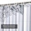 Rideau de douche imperméable à motif floral rétro avec 12 crochets-1449575669