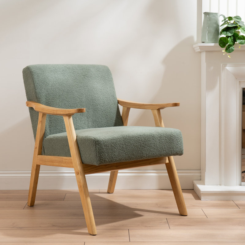 Upholstered Lounge Chair, Green