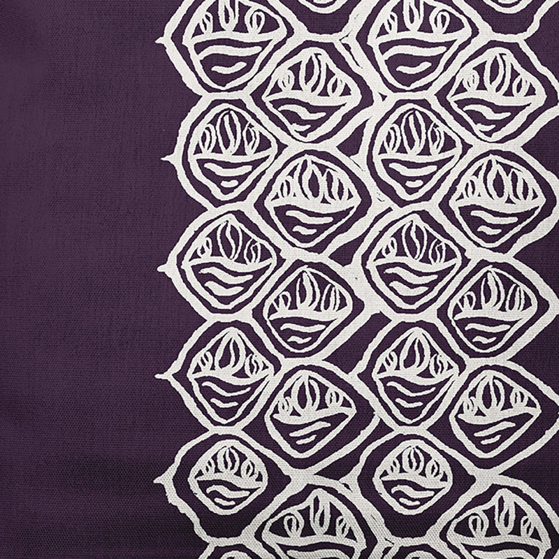 Housse de coussin en coton carrée/insert, Violet