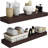 10 Inch Deep Floating Shelves Wall Mounted, Solid Pine Wood Rustic Wall Shelf With Invisible Bracket, Extra Wide Storage For Home Decor-1217625606