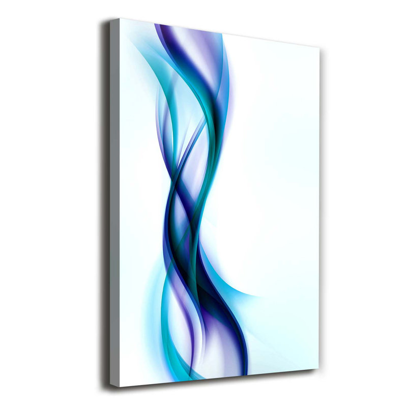 Waves Abstraction - Wrapped Canvas Print