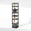 Étagère de coin verticale autoportante à 8 niveaux Furinno Turn-N-Tube, présentoir, espresso / noir-108207273
