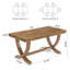 Wood Top Dining Table with Wood Base