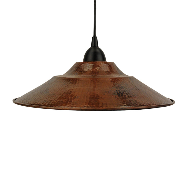 Luminaire suspendu dôme en cuivre martelé Britt, 13 po