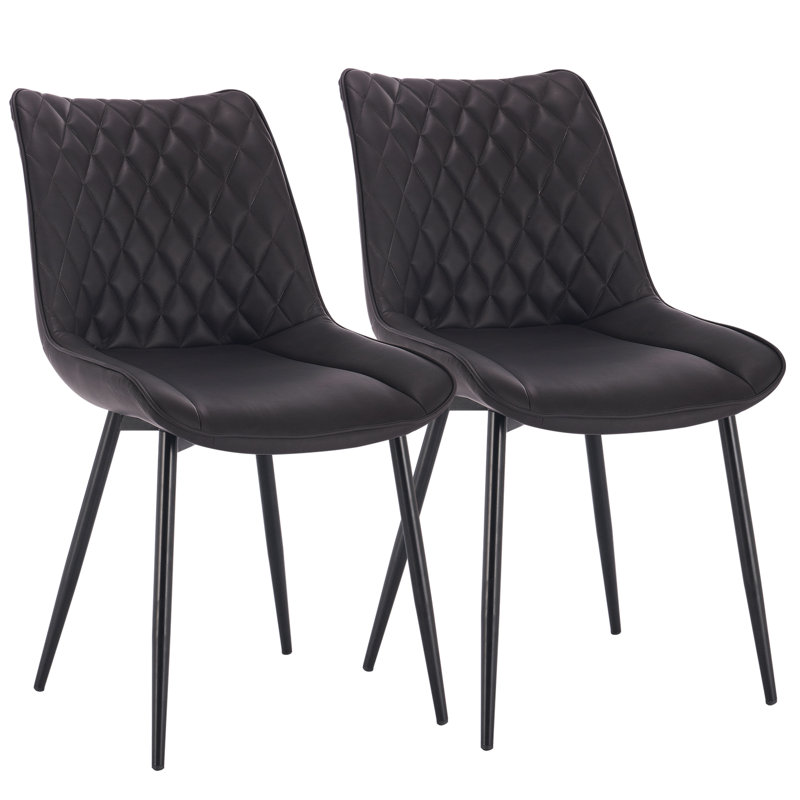 Alhambra 46.5cm H Upholstered Side Chair, 2, Anthracite