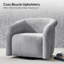 Fauteuil demi-tonneau pivotant moderne en tissu 34,5 po Casanova-388230442