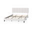 Structure de lit simple tapissier avec plateforme, tissu en lin avec tête de lit réglable à 3 niveaux, lattes en bois, silencieux, aucun sommier requis, assemblage facile, beige-445827377-445827383