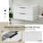 30" Wall Mounted Bathroom Vanity Base Only without Sink Top, Soft-close Drawers, Eco-friendly Hand Paint-99358139