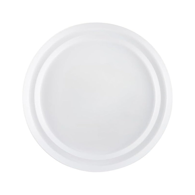 Assiettes à salade de 8 po et assiettes à dîner rondes en plastique blanc de 10 po
