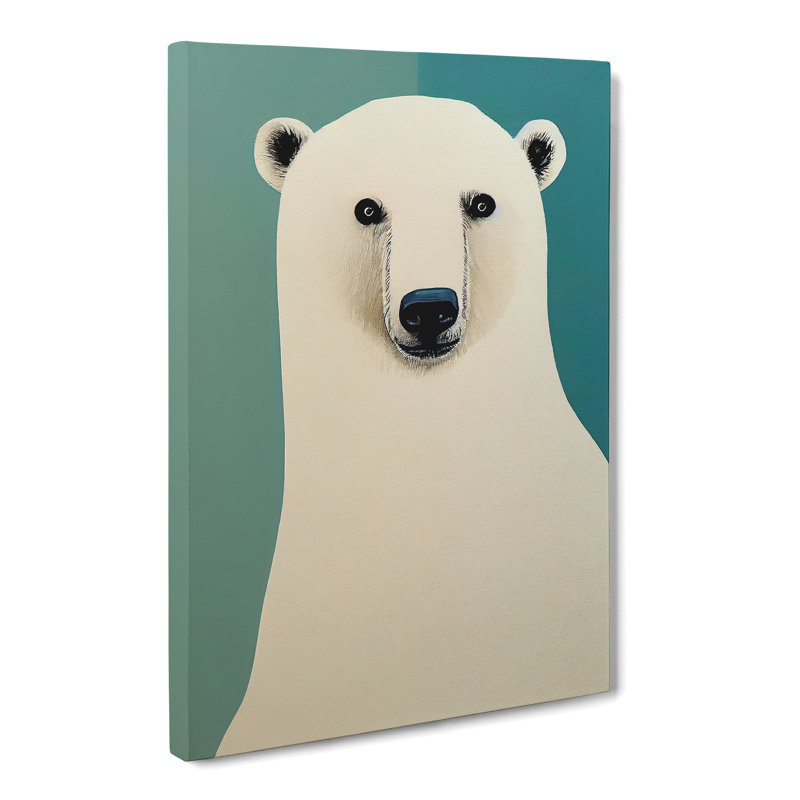 Clarksdale Polar Bear Minimalism - Wrapped Canvas, 50cm H x 35cm W x 3cm D