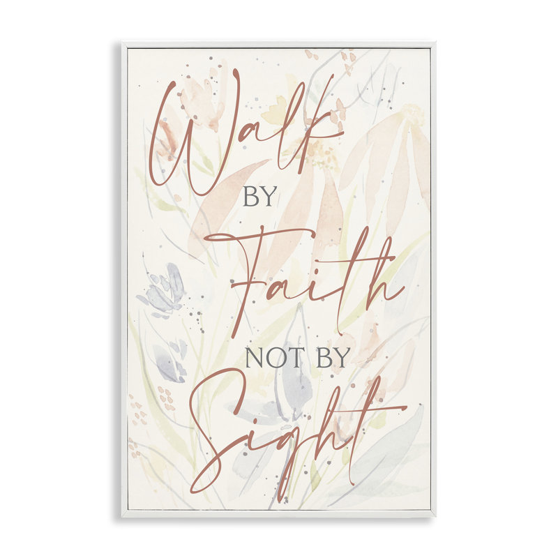 «Walk By Faith», estampe numérique par Krinlox, Estampe numérique encadrée blanc bord de mer, H 24 po x l 16 po