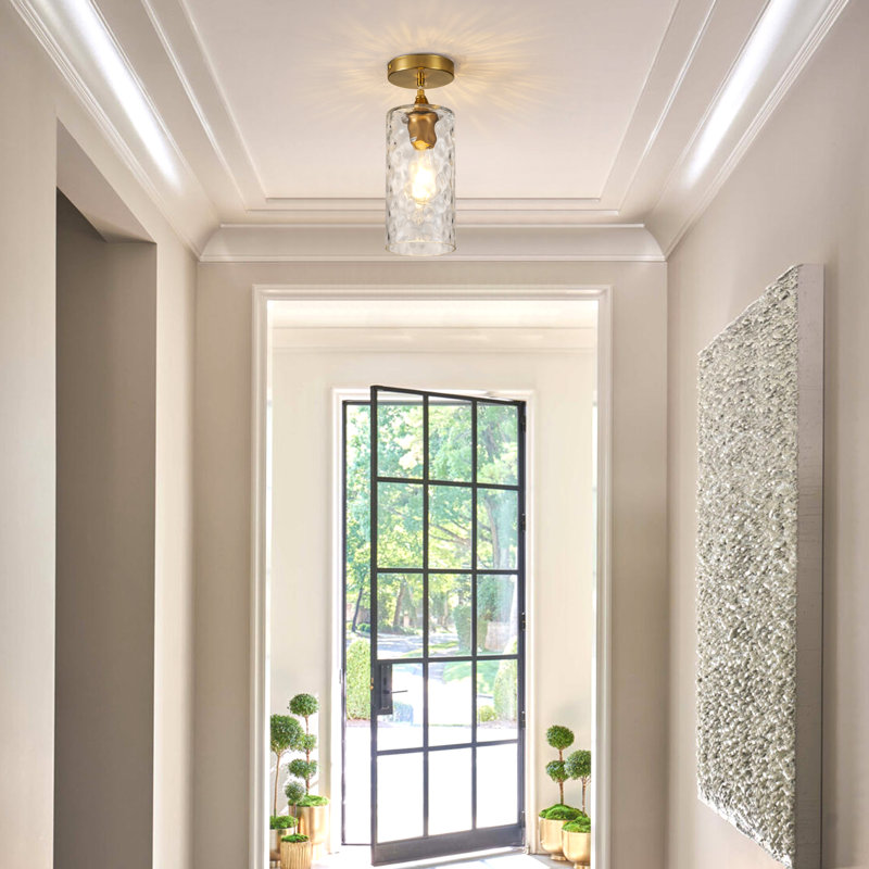Luminaire suspendu en verre 1 lumière à hauteur réglable 1 lumière 