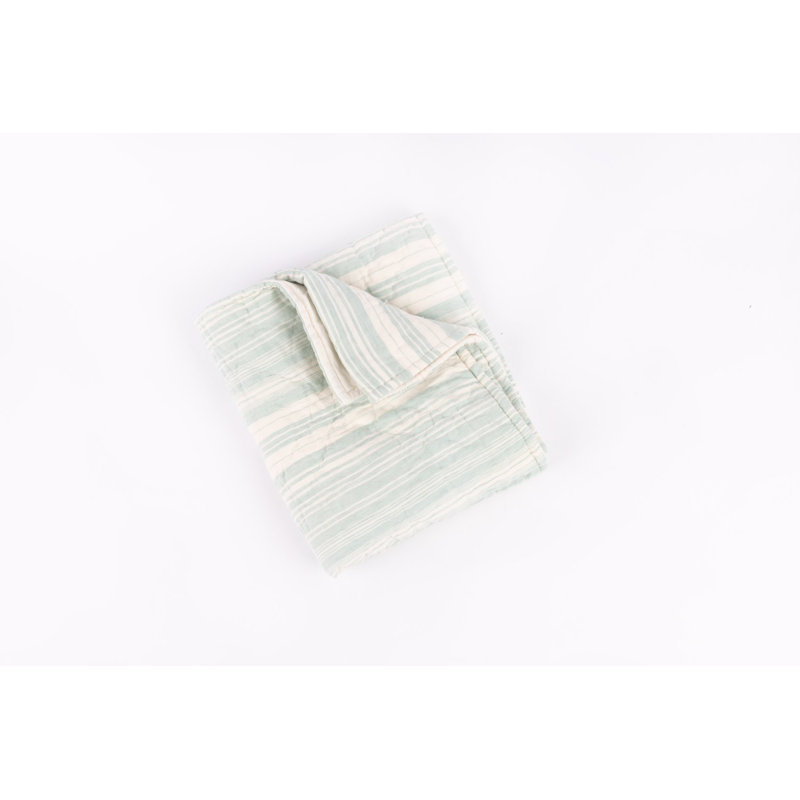 Dardar Percale Quilt, California King Quilt, Seaglass