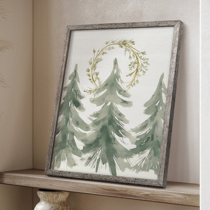 «Christmas Holiday Art», reproduction encadrée Cccxxxii - bois massif, H 11 po x l 9 po