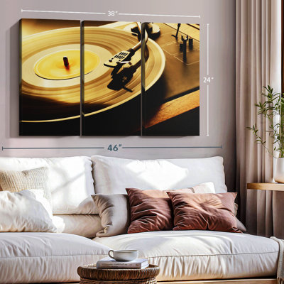 " Spinning Vinyl Record " 3 - Pieces