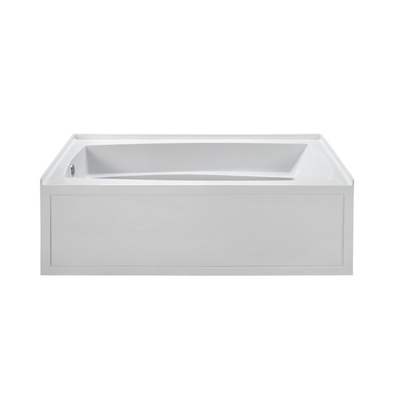 Basics® 72.25" Whirlpool Bathtub, Left, White