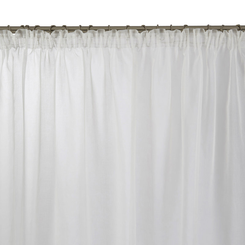 Samantha Pencil Pleat Sheer Single Curtain, 350 W x 280 D cm