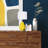 Mereus 1 Light Table Lamp With Mustard Yellow And Chrome Finish And White Shade