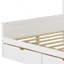 Lit de jour simple en L avec sept armoires de rangement et deux tiroirs de rangement, lit multifonctionnel avec bureau d'étude-431091214