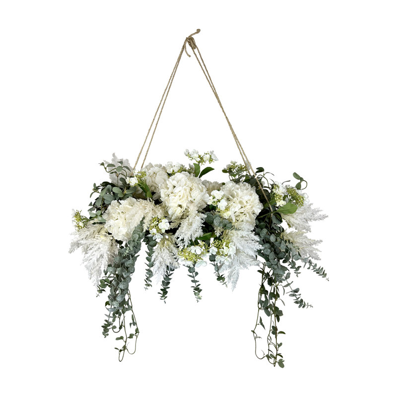 Lustre hydrangées et eucalyptus