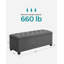 Banc de rangement avec repose-pieds en acier