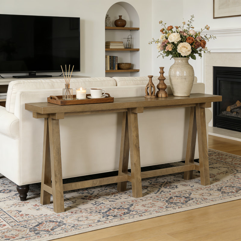 Canapé extra long de 70,86 po Farmhouse - Console rustique pour vestibule et salon