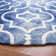 Tapis bleu touffeté à la main Berman