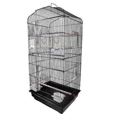 Revell 36.61" Iron Victorian Top Hanging Bird Cage with Perch