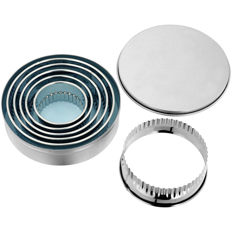 Judge, Bakeware - 6 Piece Round Crinkle Edge Cutters