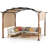 Costway 10 X 12 Ft Outdoor Retractable Pergola With Retractable Canopy Looking Posts-101114544